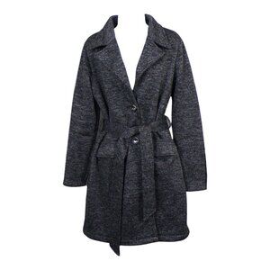 Steve Madden Heather Grey Charcoal Trench Coat Belted Size S #939